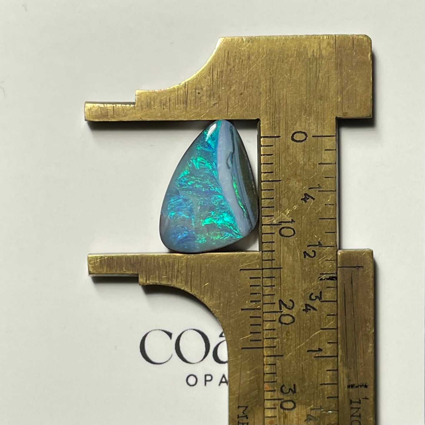 Freeform - triangle, Aqua boulder opal 5.6ct