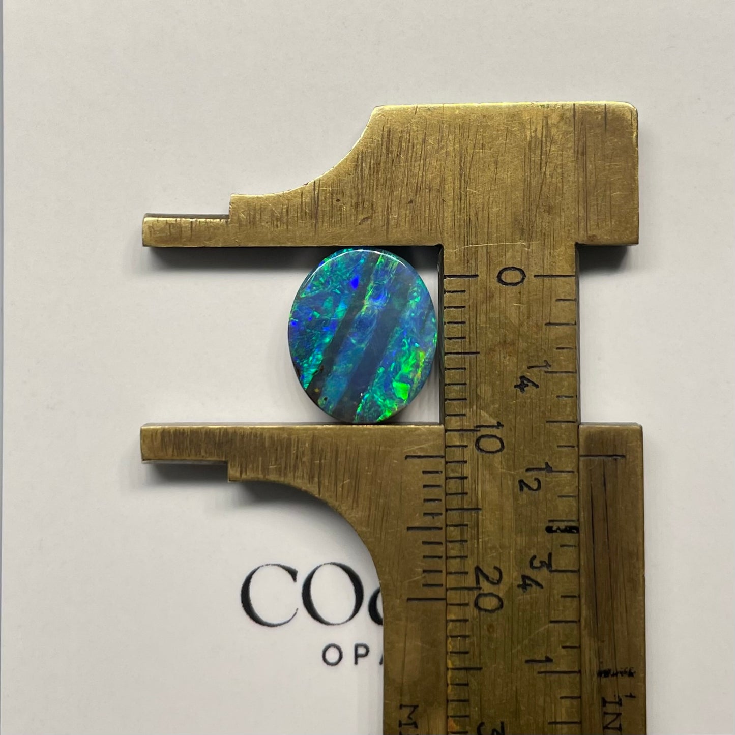 Calibrated aqua boulder opal 3.18ct