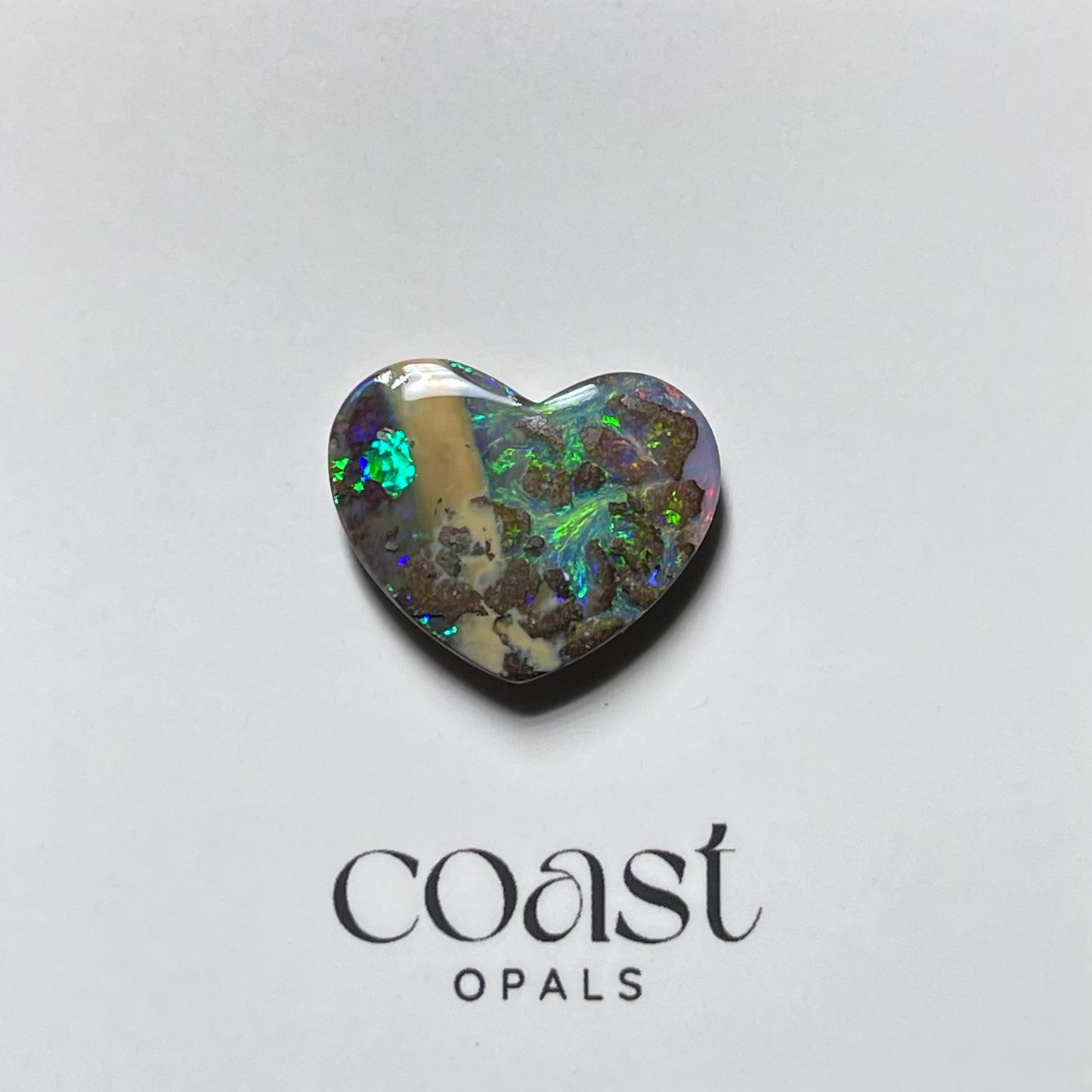 Heart - Green heart boulder opal 8.5ct