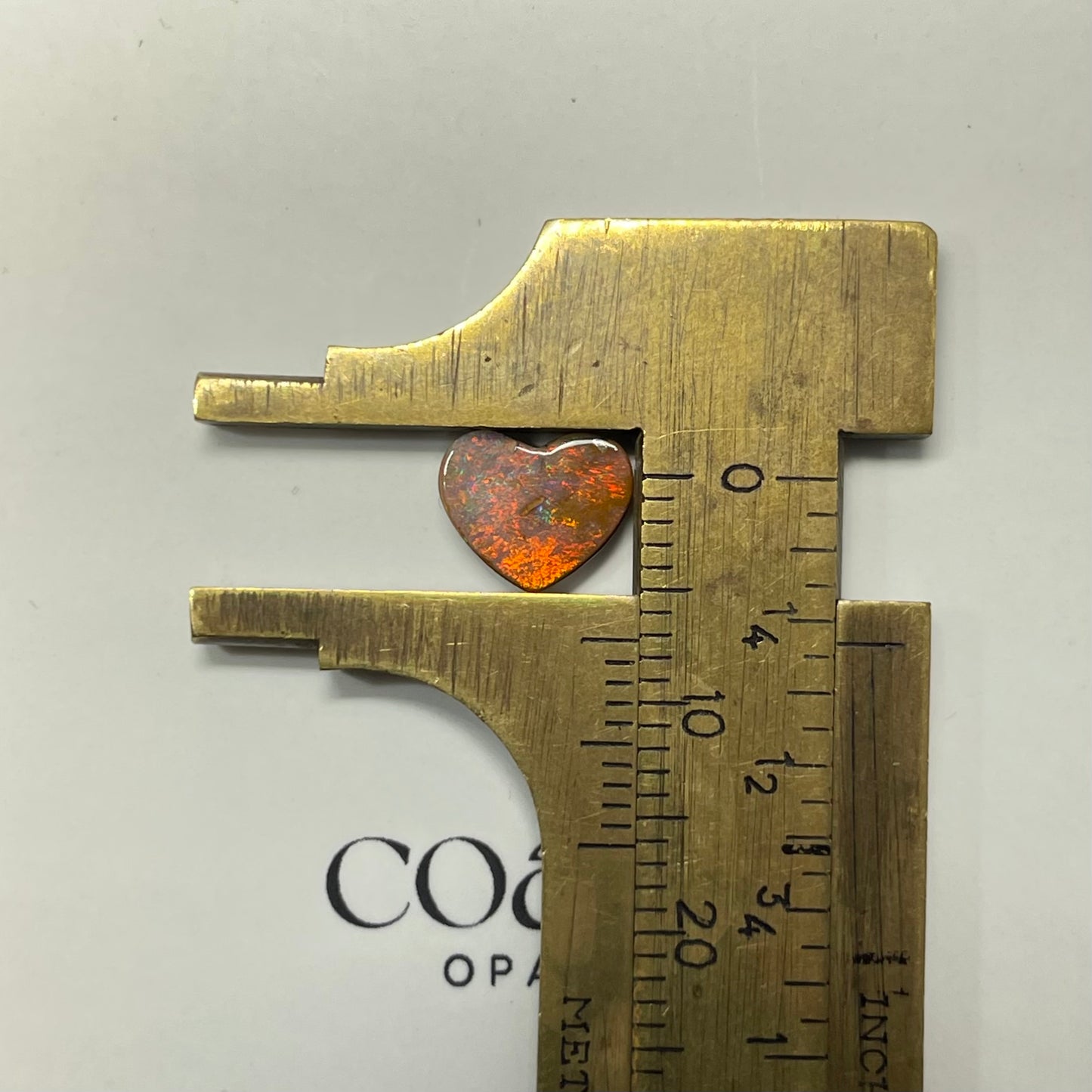 Deep pink boulder opal heart 1.40ct