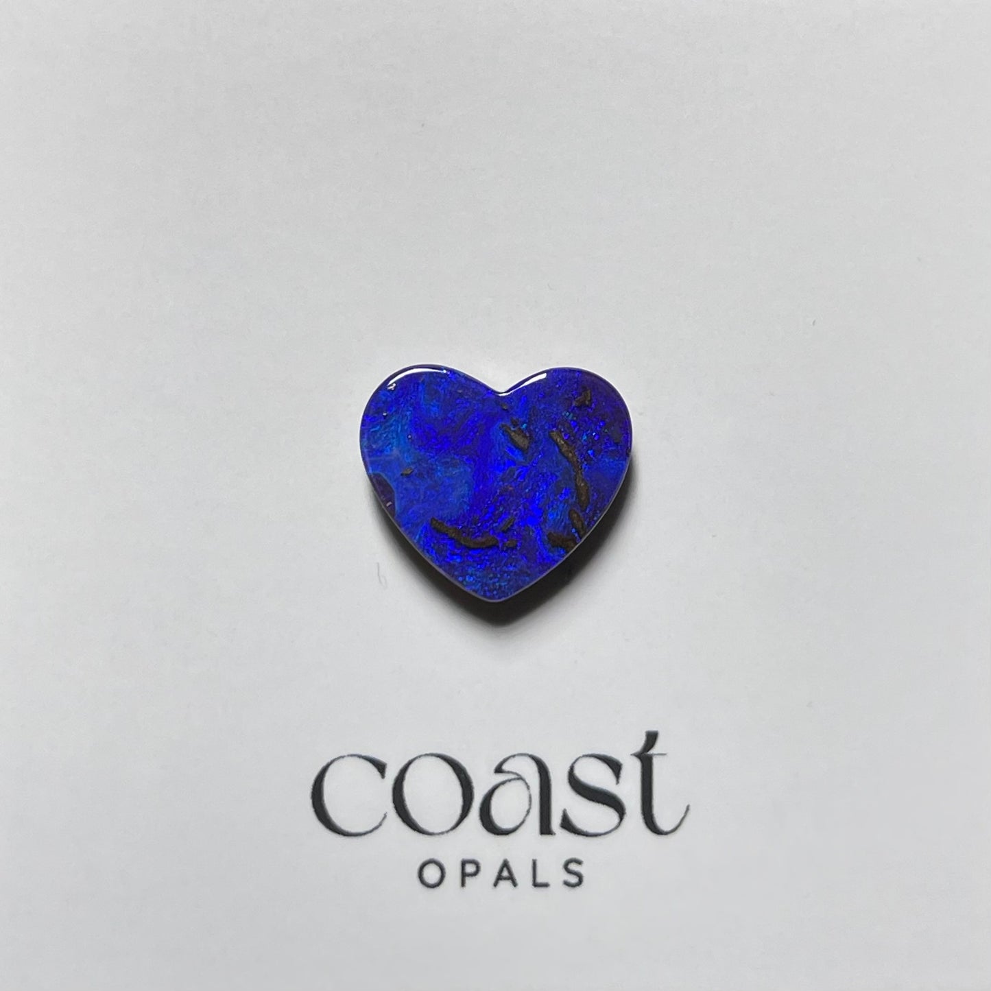 Heart - Deep blue heart boulder opal 4.6ct