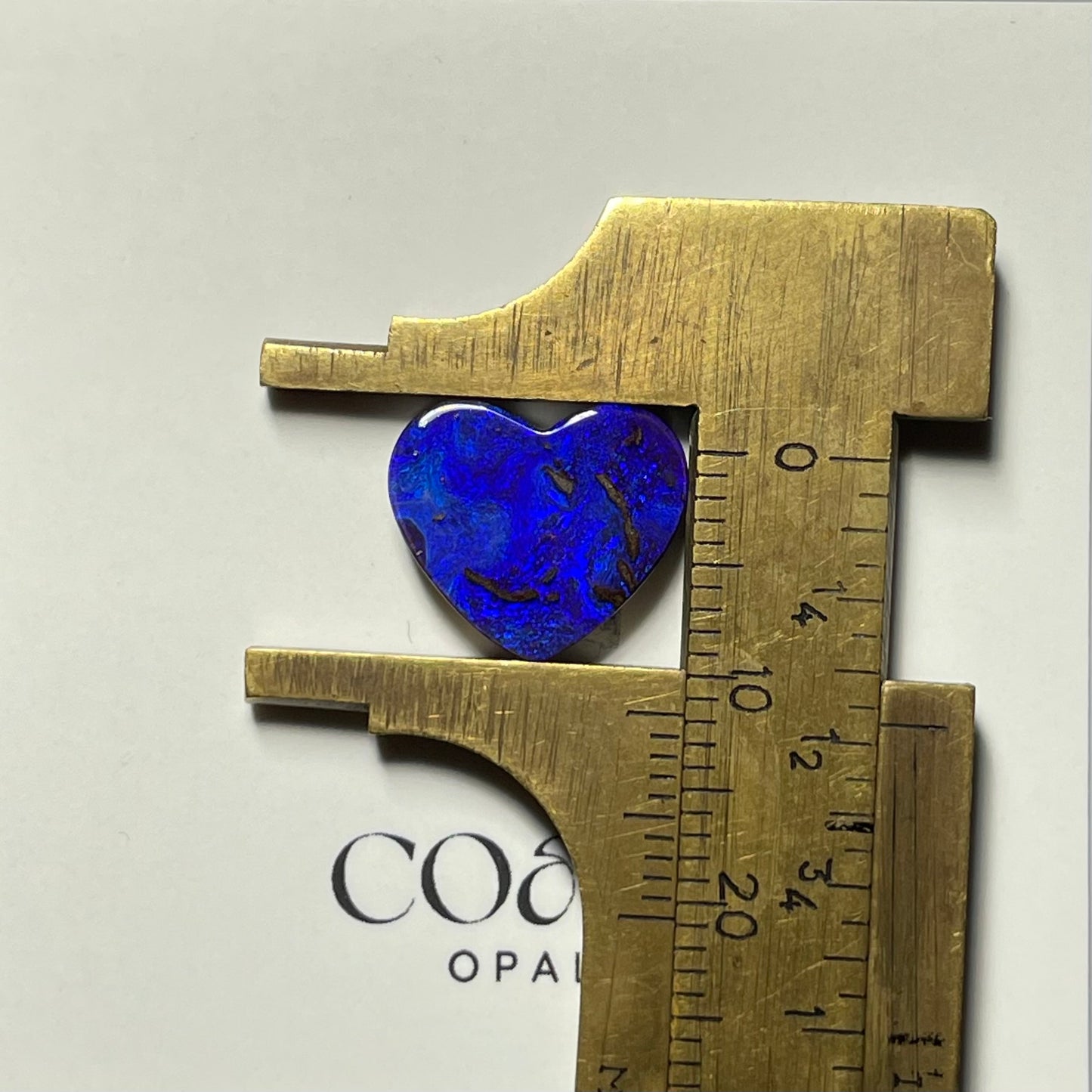 Heart - Deep blue heart boulder opal 4.6ct