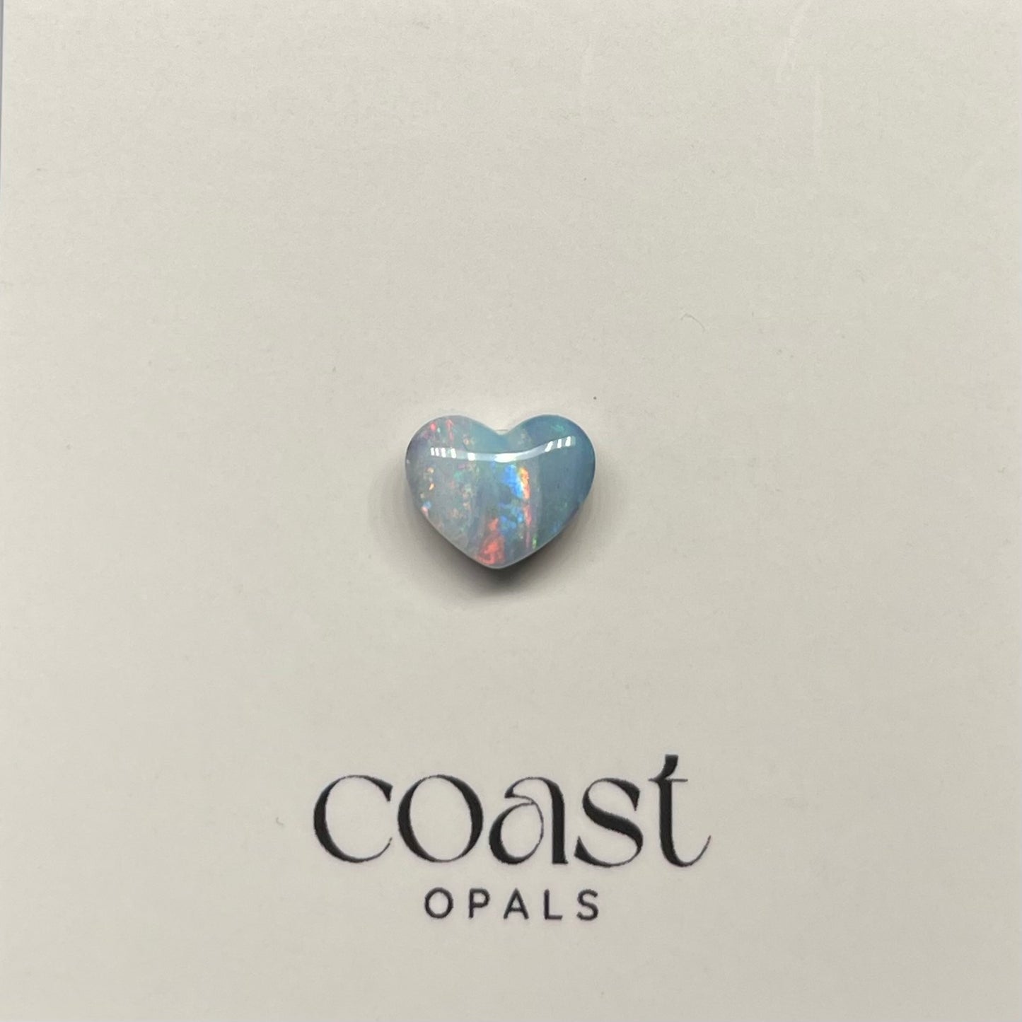 Pastel blue boulder opal heart 2.0ct