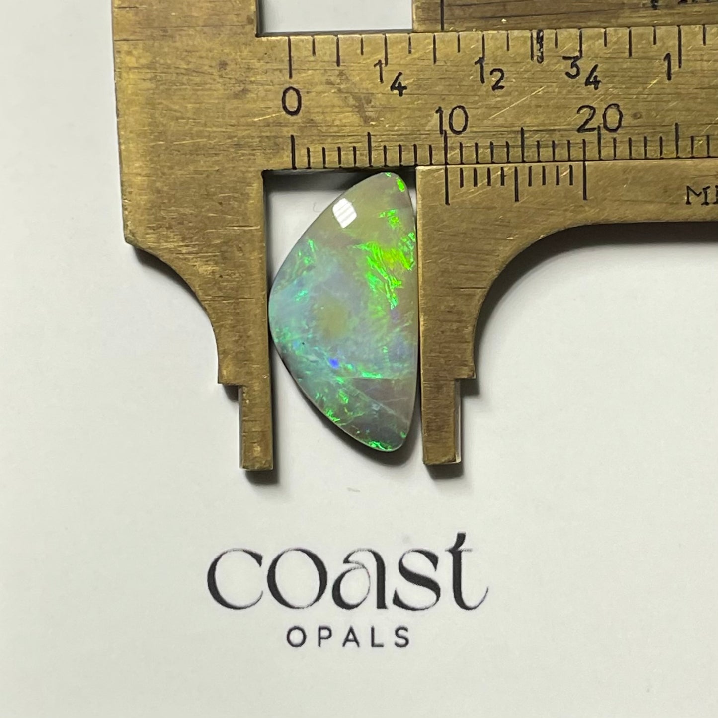 Freeform - Triangle pastel green boulder opal 7.2ct