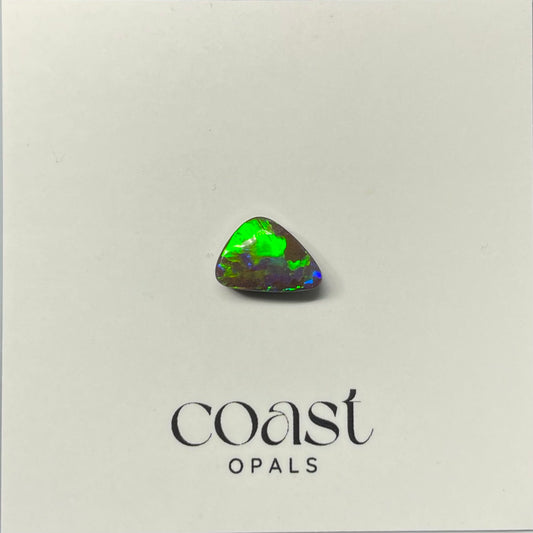 Electric green freeform boulder opal 2.17ct