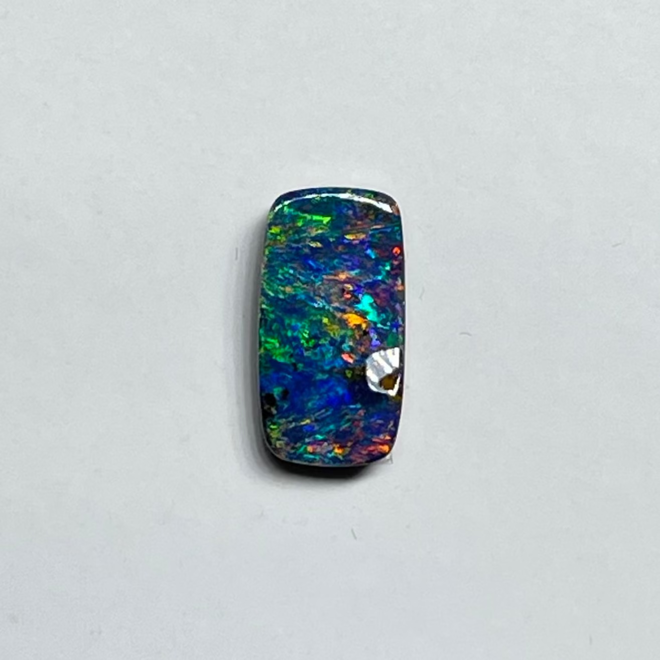 Freeform - rectangle multi-colour boulder opal 1.7ct