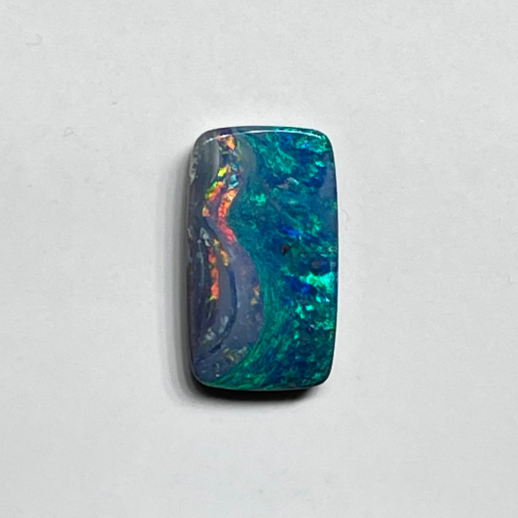 Freeform - rectangle blue-pink boulder opal 3.1ct