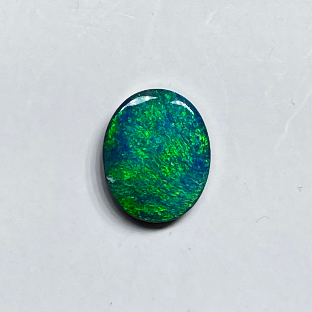 Oval- Aqua 10x8mm boulder opal 2.5ct